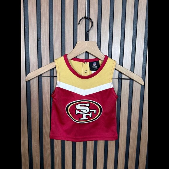 San Francisco 49ers 2T Girls Outerstuff Scarlet Spirit Red Cheerleader Top NFL - Picture 1 of 6